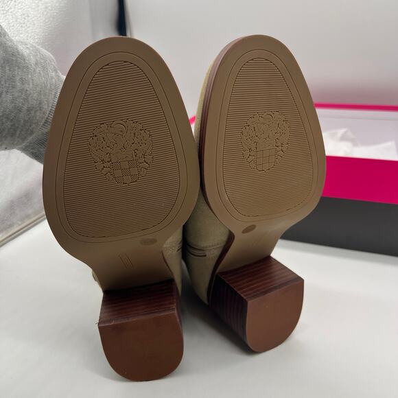 Vince Camuto Mid-Shaft Suede Boots Size 7.5 Wide Zelcinna Tortilla - Picture 9 of 12